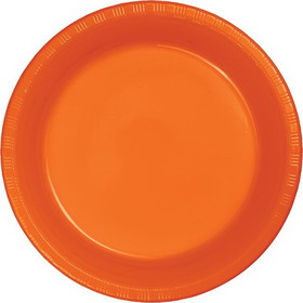 Creative Converting 28191011 Sunkissed Orange Plastic Dessert Plates