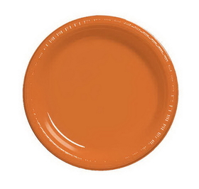 Creative Converting 28191031 Sunkissed Orange Banquet Plate, Plastic Solid (Case of 240)