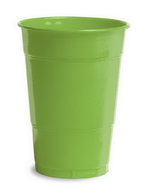 Creative Converting 28312381 Fresh Lime Plastic Cups, 16 Oz Solid (Case of 240)