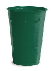 Creative Converting 28312481 Hunter Green Plastic Cups, 16 Oz Solid (Case of 240)