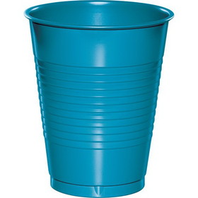 Creative Converting 28313181 Turquoise Blue Plastic Cups