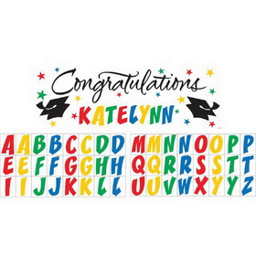 Creative Converting 291446 Graduation D&#233;cor Giant Party Banner, Grad With Attchmnts, CASE of 6