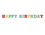 Creative Converting 293020 Happy Birthday Striped Letter Banner (Case of 6), Price/Case