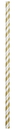 Creative Converting 315216 Décor Straws Pr Stripe Gold/Wh, CASE of 144