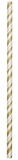 Creative Converting 315216 Décor Straws Pr Stripe Gold/Wh, CASE of 144