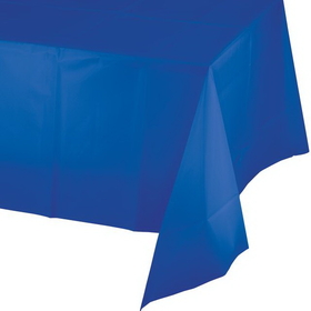 Creative Converting 317372 Cobalt Plastic Tablecover 54" X 108" (Case Of 12)