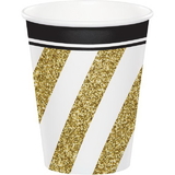 Creative Converting 317549 Black & Gold Hot/Cold Cups 9Oz. (Case Of 12)
