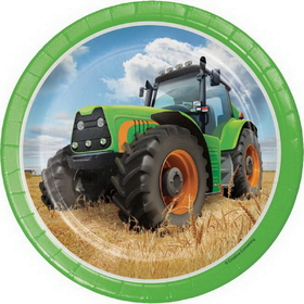 Creative Converting 318053 Tractor Time Luncheon Plate, CASE of 96