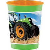 Creative Converting 318063 Tractor Time Plastic Keepsake Cup 16 Oz., CASE of 12