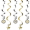 Creative Converting 318119 Black & Gold Dizzy Danglers Assorted W/Stickers (Case Of 6)