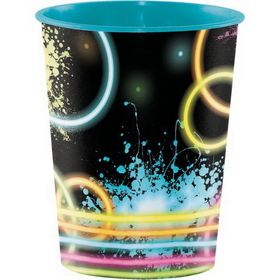 Creative Converting 318140 Glow Party Plastic Keepsake Cup 16 Oz., CASE of 12