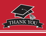 Creative Converting 320088 School Spirit Red Thank You Note, CASE of 75