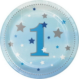 Creative Converting 322230 One Little Star - Boy Luncheon Plate, 1St Bd, CASE of 96