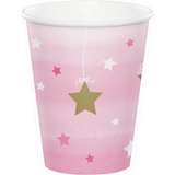 Creative Converting 322254 One Little Star - Girl Hot/Cold Cups 9 Oz., CASE of 96