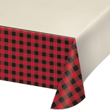 Creative Converting 322283 Buffalo Plaid Plastic Tablecover All Over Print, 54