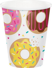 Creative Converting 322293 Donut Time Hot/Cold Cups 9Oz. (Case Of 12)