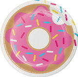 Creative Converting 322294 Donut Time Luncheon Plate, Assorted (Case Of 12)