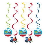 Creative Converting 324343 All Aboard Dizzy Danglers Assorted, CASE of 30