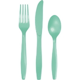 Creative Converting 324482 Fresh Mint Assorted Cutlery Fresh Mint (Case Of 12)