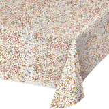 Creative Converting 324667 Sprinkles Plastic Tablecover All Over Print, 54