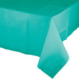 Creative Converting 324764 Teal Lagoon Tablecover 54"X 108" Tis/Poly, CASE of 6