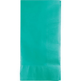 Creative Converting 324790 Teal Lagoon Dinner Napkins 2Ply 1/8Fld, CASE of 600