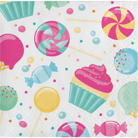 Creative Converting 324828 Candy Bouquet Beverage Napkin (Case Of 12)