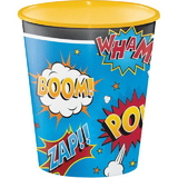 Creative Converting 324840 Superhero Slogans Plastic Cup, 12 Oz Swt Cup (Case Of 12)
