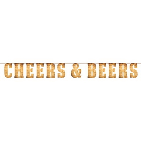 Creative Converting 325078 Cheers & Beers Letter Banner, Cheers & Beers (Case Of 6)