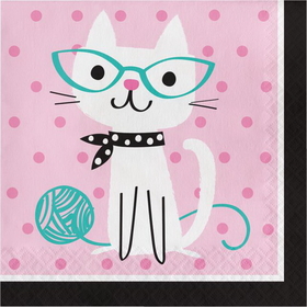 Creative Converting 328594 Purr-Fect Party Luncheon Napkin (Case Of 12)