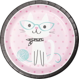 Creative Converting 328596 Purr-Fect Party Dinner Plate (Case Of 12)