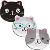 Creative Converting 328704 Purr-Fect Party Shaped Plate 9