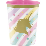 Creative Converting 329303 Unicorn Sparkle Plastic Keepsake Cup 16 Oz. (Case Of 12)