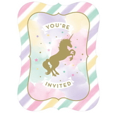 Creative Converting 329304 Unicorn Sparkle Invitation Pscd (Case Of 6)