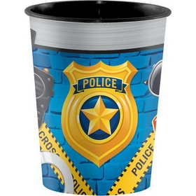 Creative Converting 329396 Police Party Plastic Keepsake Cup 16 Oz., CASE of 12