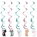 Creative Converting 329403 Purr-Fect Party Dizzy Danglers Assorted (Case Of 6)
