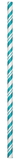 Creative Converting 329632 Décor Straws, Pr Stripe Teal Lagoon/Wh (Case Of 6)