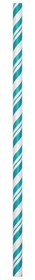 Creative Converting 329632 D&#233;cor Straws, Pr Stripe Teal Lagoon/Wh (Case Of 6)