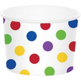 Creative Converting 329640 Décor Treat Cup, Multicolor Dots (Case Of 12)