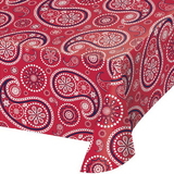 Creative Converting 329662 T/C - Red Paisley Tablecover Pl 54