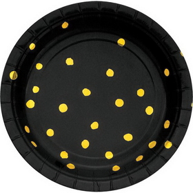 Creative Converting 329932 Toc Black Velvet Foil Luncheon Plate, Foil, CASE of 96