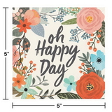 Creative Converting 330008 Happy Day Beverage Napkin, Happy Day, CASE of 288