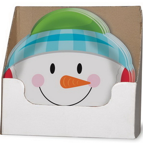 Creative Converting 331309 D&#233;cor Plastic Tray 14" Snowman, CASE of 12