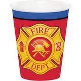 Creative Converting 331503 Flaming Fire Truck Hot/Cold Cups 9 Oz., CASE of 96