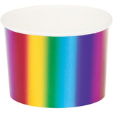Creative Converting 331794 Rainbow Foil Bday Treat Cup, Rainbow Foil (Case Of 12)