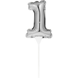 Creative Converting 331856 Décor Balloon Cake Topper, Silver 1 (Case Of 12)