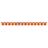 Creative Converting 332206 Flaming Fire Truck Jointed Banner Lg, CASE of 12