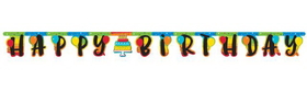 Creative Converting 332470 Hoppin' Birthday Cake Jointed Banner Lg (Case Of 12)