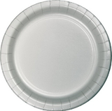 Creative Converting 332518 Shimmering Silver Dinner Plate (Case Of 12)