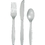 Creative Converting 332519 Shimmering Silver Assorted Cutlery Shimmering Silver (Case Of 12)